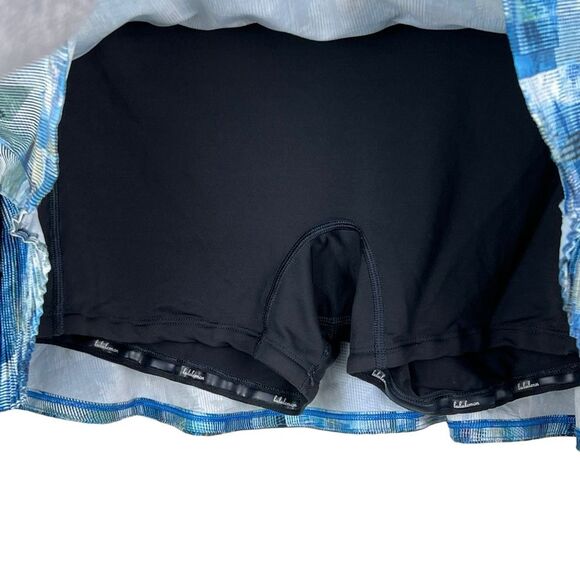 lululemon Women's Play off the Pleats Skirt 13" sz 12 Multi Blue Tennis Golf - Picture 8 of 10